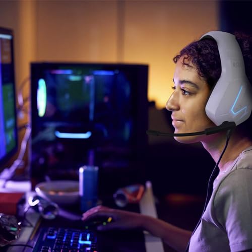 Orzly Gaming Headset (White) for PC and Gaming Consoles PS5, PS4, Xbox Series X | S, Xbox ONE, Nintendo Switch & Google Stadia Stereo Sound with Noise Cancelling mic - Hornet RXH-20 Siberia Edition - color: White