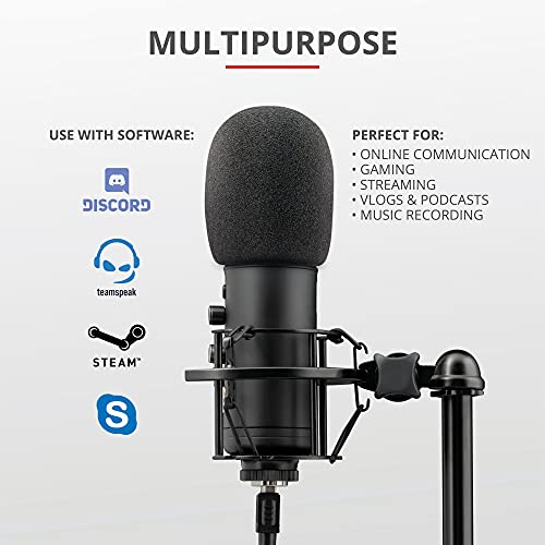 Trust Gaming GXT 256 Exxo USB Streaming Microphone for PC, Laptop and PS4, Black - style: GXT 256 Exxo
