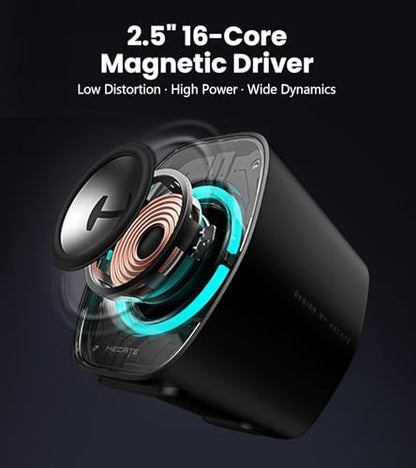 Edifier G1000 II Desktop Computer Speakers for Gaming, 2.5" Full-Range Driver & Enhanced Bass, Bluetooth 5.4 USB-C AUX, 9 Dynamic RGB Lighting Modes for PC - Black (Renewed)