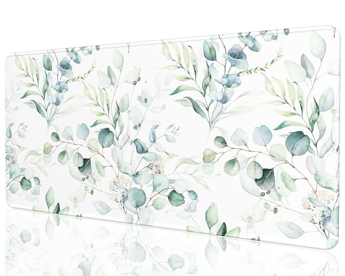 Desk Mat, 32" x 16" XXL Extended Large Gaming Mouse Pad, Desktop Decor Desk Pad, Cute Men Women Office Supplies and Accessories, XL Mouse Mat for Laptop & Keyboard, Minimalism White Flower - color: Minimalism White Flower, size: 32L x 16W inches