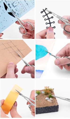 ANSAI Modeling Scissors 3.74 Inch For Masking Tape/decals,precision Scissors For Hobby Model Craft Military Miniature Figure Kit