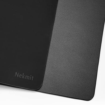 Nekmit Leather Desk Blotter Pad 17 x 12 Inches, Flat, Non-Slip, Waterproof, Black - color: Black, size: 12" x 17"