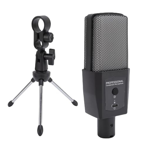 Fabater USB Gaming Microphone with Dynamic RGB Lighting Fast Mute for PC Streaming Podcast Studio Recording, USB Condenser Mic with Tripod Stand for Gaming Enthusiasts