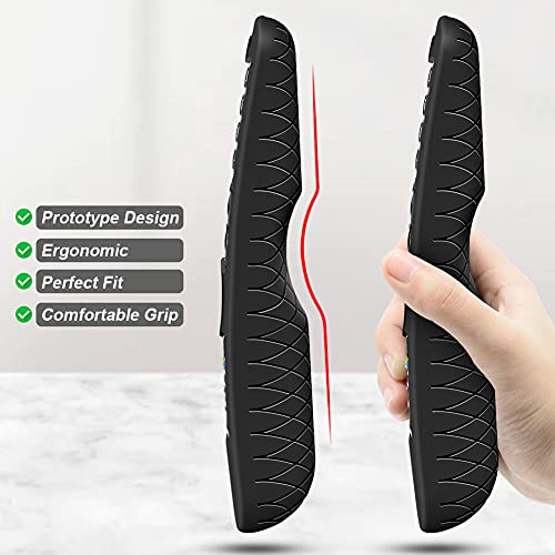 Silicone Case for LG AN-MR21GA / AN-MR22GA Remote Control [Shockproof] Anti-Slip Protective Cover for LG MR23GA MR24GN Magic Remote Case Sleeve Holder Protector Skin (Black) - color: Black