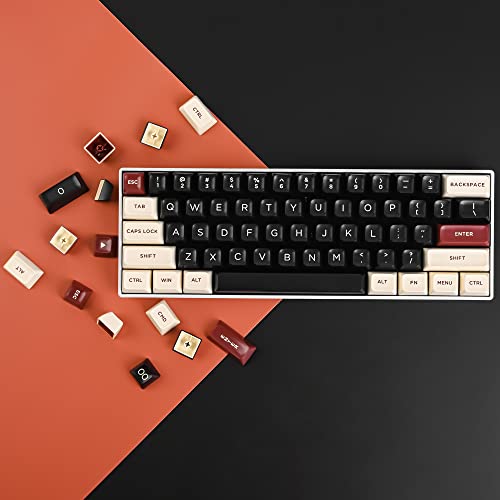 Rome ASA Custom keycaps ，150 Keys Double-Shot Key Cap Set for Cherry/Gateron MX switches 60 Percent / 64/61 Gaming Mechanical Keyboard - color: Rome black