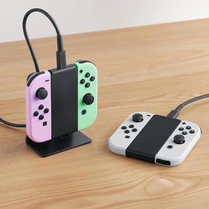 Joycon Charging Stand (Two - Way) - 2 Way Switch Joy Con Controller Charger Charging Accessories with Charging Cable - NOT for Joycon Gen 2 Controller