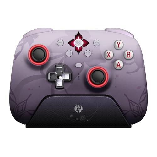 8Bitdo Ultimate 2 Wireless Controller for PC, Apple/Steam/Android,Evernight | Officially Licensed by Honkai: Star Rail, TMR Joysticks, Hall/Tactile Triggers, 1000Hz, 8Speed, RGB Fire Ring, Charging Dock - color: Evernight