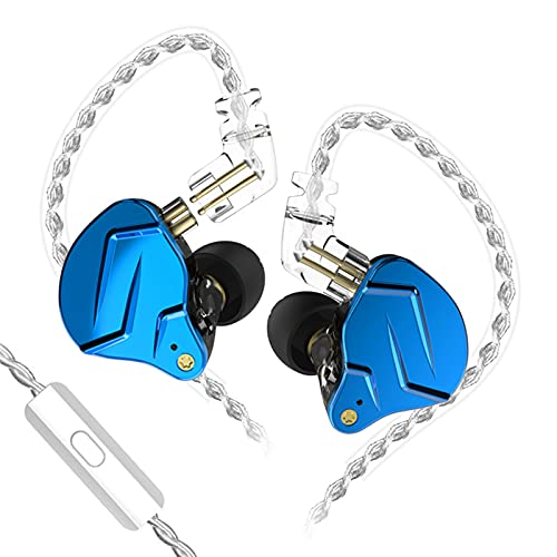 KZ ZSN Pro X in Ear Monitor Earphone 1BA 1DD Wired Earphone HiFi Sport Gaming Earbuds Headphones Compatibility for Phone Computer Tablet - color: KZ ZSN Pro X-blue, size: With Mic