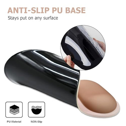 Gel Mouse Pad with Wrist Rest, Ergonomic Office Keyboard Wrist Rest, Brown | Mousepad with Wrist Support, Pain Relief, Computer Mouse Pad with Non-Slip PU Base, Desk Accessories Mat for Office & Gaming - color: Mocha Sand