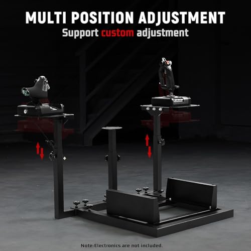 Dardoo Flight Game Frame and Racing Simulator Cockpit Compatible with Thrustmaster HOTAS WARTHOG, not include Throttle, Joystick and Seat