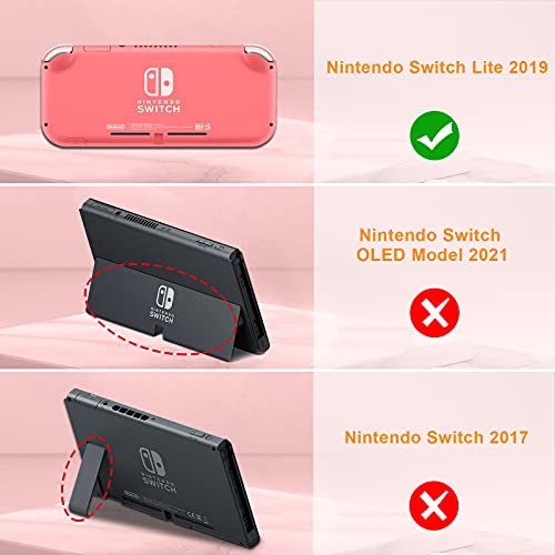 FINTIE Shockproof Carrying Case for Nintendo Switch Lite 2019 | Hard Shell Protective Cover, Portable Travel Storage Bag, Game Card / Micro SD Card Slots, Inner Pocket, Glittering Pink - color: Glittering Pink