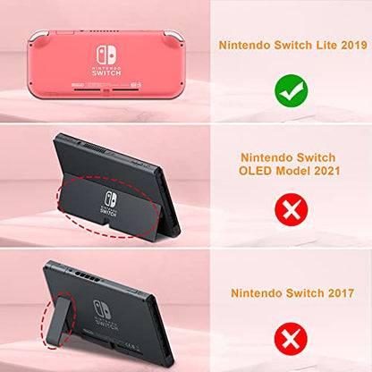 FINTIE Shockproof Carrying Case for Nintendo Switch Lite 2019 | Hard Shell Protective Cover, Portable Travel Storage Bag, Game Card / Micro SD Card Slots, Inner Pocket, Glittering Pink - color: Glittering Pink