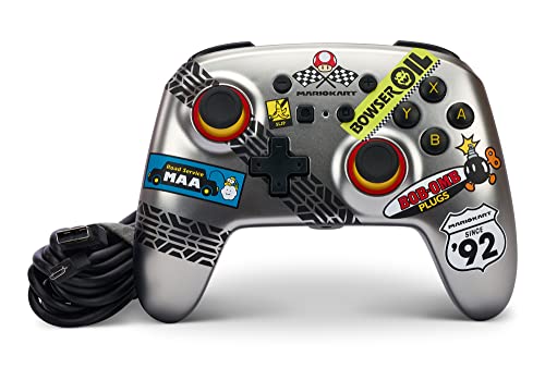 PowerA Enhanced Nintendo Switch and Switch 2 Wired Controller - Mario Kart, Gamepad, game controller, wired controller, officially licensed - color: Mario Kart