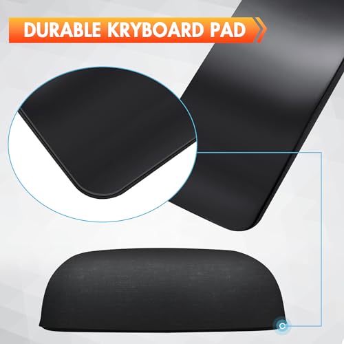 Keyboard Wrist Rest - 17 3/8 in Wrist Rest for Computer and Laptop with Massage Dots, Memory Foam Wrist Pad for Keyboard with Non-Slip PU Base for Ergonomic Wrist Support.