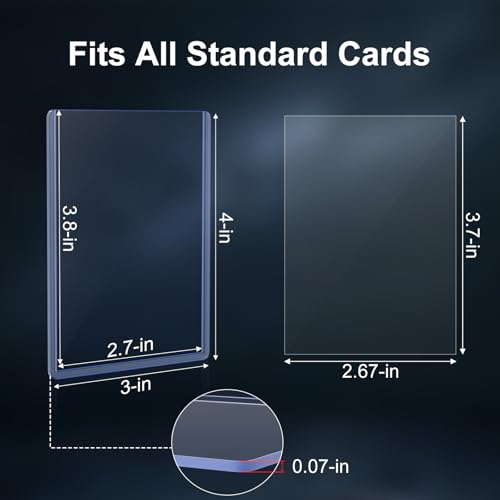 200 Card Sleeves Hard Plastic, 3"X4" Baseball Card Protector, Premium Trading Card Holder for Sports and Game Cards (100 Hard Sleeves + 100 Soft Sleeves) - size: 100 Hard Sleeves+100 Soft Sleeves