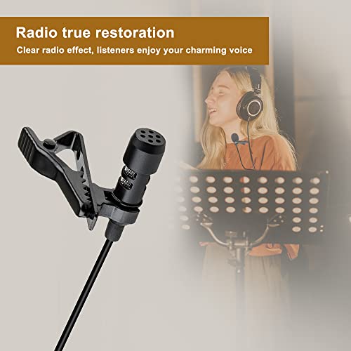 USB Lavalier Microphone, 6.6ft USB Microphone Plug & Play Omnidirectional Lapel Shirt Collar Clip on Mic for PC, Computer, Mac, Laptop, YouTube, Skype, Recording, Podcasting, Gaming