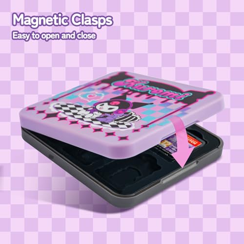 Kuitmor Switch Game Card Case Compatible with Switch 2 (2025) Portable Game Holder Cartridge Case for NS 2 with 12 Game Card Slots, Purple