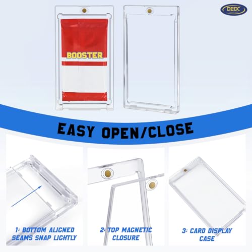 DEDC 2 Pack Booster Pack Protector Card Display Holder Clear Cases for Standard Cards Storage Protect Collectible Sports Gaming Cards