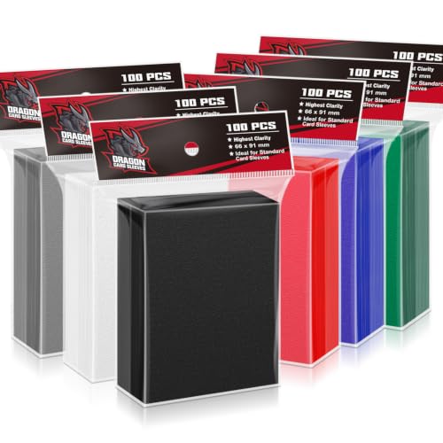Trading Card Sleeves(600pcs), Top Loaders Card Protectors for Baseball Card Sleeves and Plastic Card Sleeves Fit for Yugioh, Football, MTG Sleeves(66 * 91mm) - color: 6 Color