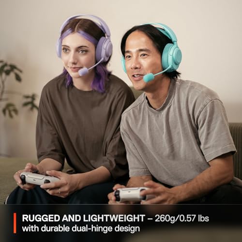 SteelSeries Arctis Nova 3P Wireless Multi-Platform Gaming Headset — Mobile App Control — 40 HR Battery — Neodymium Magnetic Drivers — 2.4GHz/Bluetooth — PS5, PS4, PC, Switch, Mobile — Aqua - color: Aqua, style: PlayStation|Switch|PC
