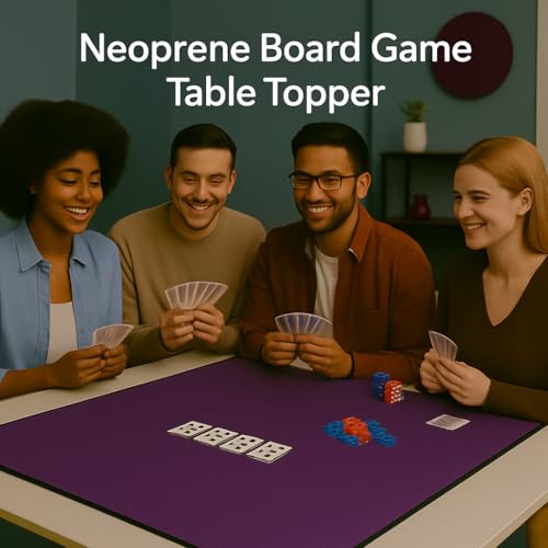 Board Game Mat 35"x35" Designed for 36 in Tables, Mahjong Mat with Carrying Bag, Neoprene Playmat, Table Cover for Board Games, Tile, Poker, RPG and Dominoes (Burgundy) - color: Burgundy