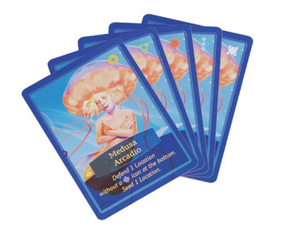 Arcane Wonders Aquatica Coral Reef Expansion Board Card Game - New Underwater Creatures Encounters - 1 to 5 Players Ages 14+ 60 Minutes - Enhance Your Aquatica Experience | New Underwater Creatures Encounters, 1 to 4 Players Ages 12+ 60 Minutes, Enhance Y