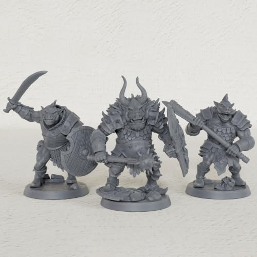 Fantasy DND Miniatures- Role Playing Tabletop Game Minis Orc Boar Fighter AS1029 | Premium 1:56 scale unpainted miniatures set; ideal fantasy Rpg Figure collection for tabletop rpg game custom painters.