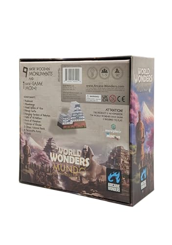 World Wonders Mundo Expansion, Strategy Board Game | For 1 to 5 Players and Ages 14+, Arcane Wonders