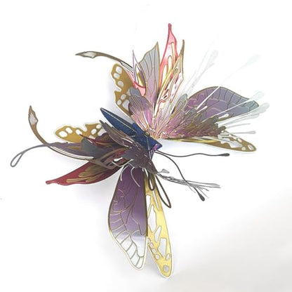 Butterfly 3D Metal Puzzle for Adults, Mechanical Butterfly Metal Model Building Kit, 50+PCS Steampunk Bionic QianYuDie Jigsaw Puzzles Animal, DIY Craft Kit Toy Gift -KIT - style: 50PCS+, KIT Version, Edition 1