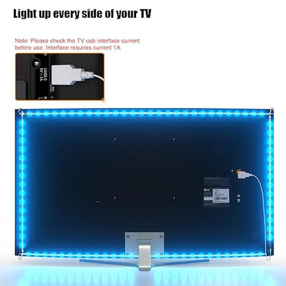 Led Lights for TV LED Backlight for 65-75in TV, 16.4FT RGB | Smart LED Strip Lights, APP & Remote Control Music Sync & Multi-Scene Modes-USB Powered LED Lights for Bedroom/Gaming/Party - size: 14.3 ft