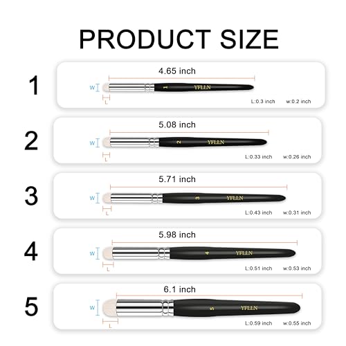 Dry Brush Miniature Painting Drybrush Set, 5 Sizes (#1, #2, #3, #4, #5) Animal Hair Brushes for Advanced & Professional Art, Black - color: Black