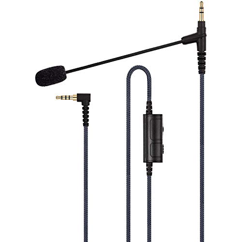 Cable Boom Microphone Compatible with HyperX Cloud Flight | 3.5mm Jack Headphone - Volume Control for Playstation PS4 or Xbox One Controller, PC, Tablet,Laptop,Smartphone - Boompro Gaming Mic (200CM) - size: 200 CM