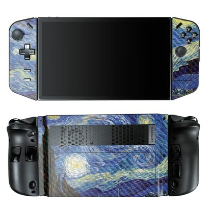 Carbon Fiber Gaming Skin Compatible with Lenovo Legion Go - Starry Night - Premium 3M Vinyl Protective Wrap Decal Cover - Easy to Apply | Crafted in The USA by MightySkins - color: Starry Night, style: Carbon Fiber Textured Finish