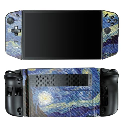 Carbon Fiber Gaming Skin Compatible with Lenovo Legion Go - Starry Night - Premium 3M Vinyl Protective Wrap Decal Cover - Easy to Apply | Crafted in The USA by MightySkins - color: Starry Night, style: Carbon Fiber Textured Finish