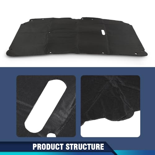 PIT66 Hood Insulation Pad Compatible with Ford F250 F350 F450 & Excursion 1999 2000 2001 2002 2003 2004 2005 2006 2007 - style: 1999-2007 Ford F250