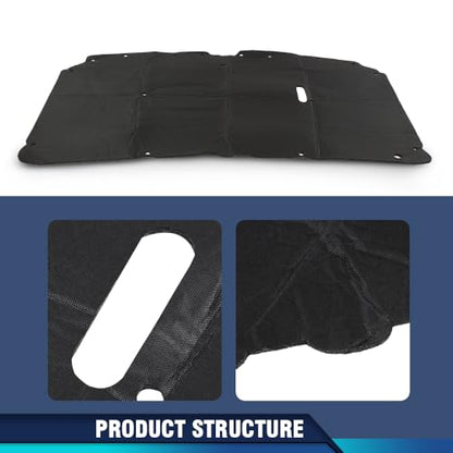 PIT66 Hood Insulation Pad Compatible with Ford F250 F350 F450 & Excursion 1999 2000 2001 2002 2003 2004 2005 2006 2007 - style: 1999-2007 Ford F250