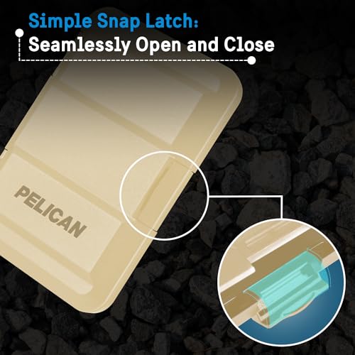 Pelican MagSafe Wallet for iPhone - Heavy Duty MIL-STD Snap-On Phone Magnetic Wallet and Phone Card Holder - Detachable and Slim Hard Case for iPhone 17 Pro Max/16 Pro Max/15/14/Pixel 10- Desert Tan - color: Desert Tan, style: Protector