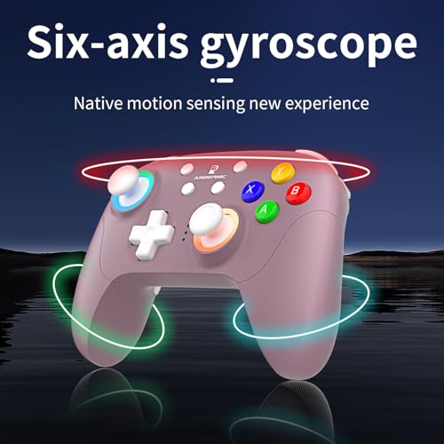 RG P01 Wireless Gaming Controller Compatible with Switch Game Controllers RG P01 2.5G Controller Gamepad for Bluetooth/PC/Steam/iOS/Android/Switch Hall Effect RGB Lights [android,ios,nintendo_switch,windows]