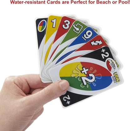 Mattel Games UNO Flip! Splash Card Game for Kids, Adults & Game Night with Water-Resistant Double-Sided Cards - style: Uno Flip Splash
