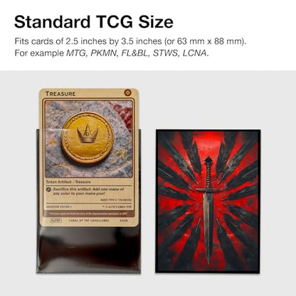 MTG Card Sleeves 105PCS | Dark Fantasy Style | Cult of Crows | Matte Finish + Clear Front | 66x92mm – Standard Magic Size