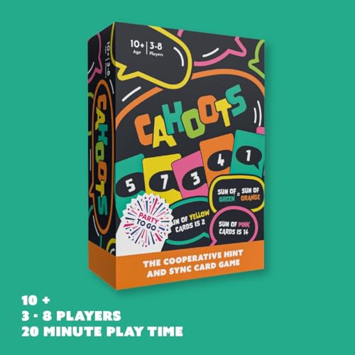 Gamewright - Party to Go - Cahoots 협동 힌트 앤 싱크 카드 게임