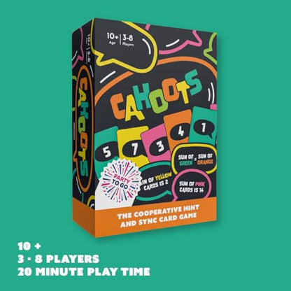Gamewright - Party to Go - Cahoots 협동 힌트 앤 싱크 카드 게임