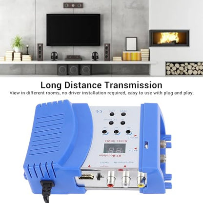 HDM69 HDMI Modulator RF Modulator, Analog VHF UHF HDMI AV to RF Modulator Converter Support PAL NTSC Output, HD Multimedia Interface AV to RF Converter for TV Game Console (US)