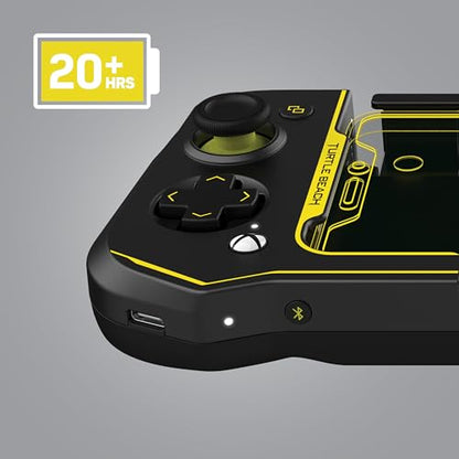Turtle Beach Atom Mobile Game Controller with Bluetooth for Cloud Gaming on Xbox Game Pass with Android Mobile Devices - Compact Shape & Console Style Controls – Black/Yellow - color: Black/Yellow