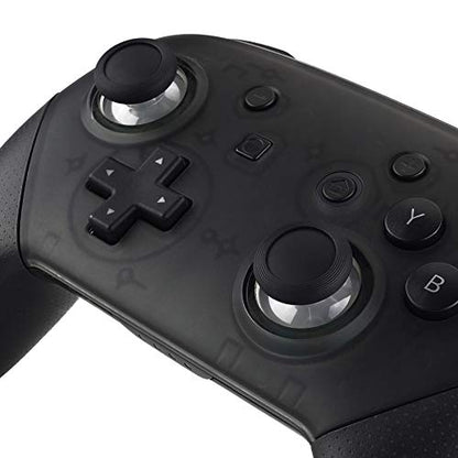 eXtremeRate Black & Transparent Dual-Color Replacement 3D Joystick Thumbsticks, Analog Thumb Sticks with Cross Screwdriver for Nintendo Switch Pro Controller - color: Black & Transparent