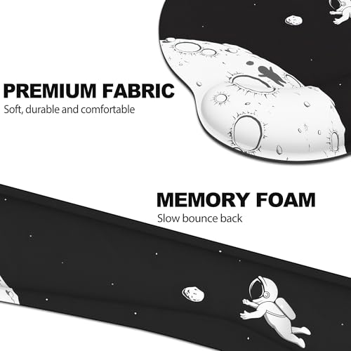 Ergonomic Mouse Pad with Wrist Rest and Keyboard Wrist Rest, Mousepad and Wrist Rest for Computer Keyboard, Pain Relief, Non-Slip Rubber Base, Mouse Pad with Wrist Support for Gaming, Astronaut - color: Astronaut