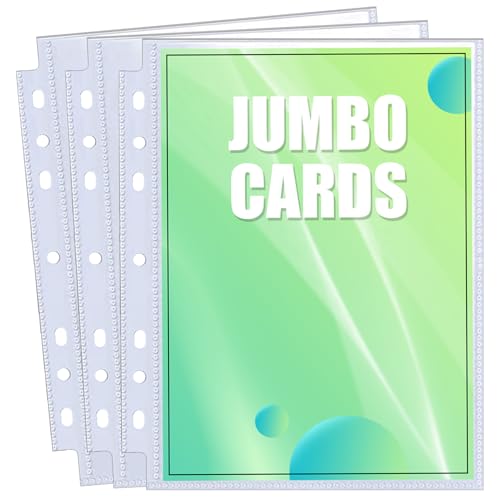 50 Pack Jumbo Card Sleeves for A5 3/6 Ring Binders, 5.4" x 7.4" Ultra-Clear Top-Loading Sheets, Double-Sided Design with 100 Pockets, Oversized Card Protectors - color: 5.4x7.4-clear Sleeves
