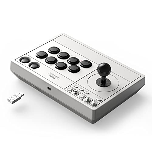 8BitDo Wireless Arcade Stick for Xbox Series X|S, Xbox One and Windows 10, Arcade Fight Stick with 3.5mm Audio Jack - Officially Licensed (White)