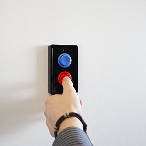 Arcade Light Switch Plate Cover, Single Switch (Black/Red/Blue), 1-Gang Standard Size Rocker Wall Plate, Game Room Decorator, Kid Bedroom Wallplate, Faceplate Replacement