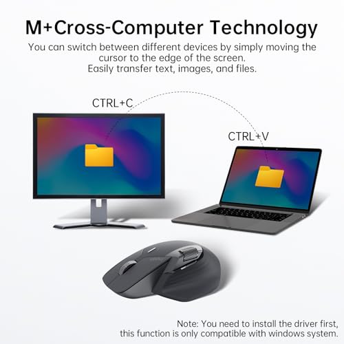 Rapoo MT760 Multi-Device Wireless Mouse, Bluetooth 5.0 and 2.4G Multi-Mode Connection, Up to 4 Devices, 11 Programmable Buttons, 4K DPI, 90 Days Battery Life, PC, Matte Black - color: Matte Black, size: Standard